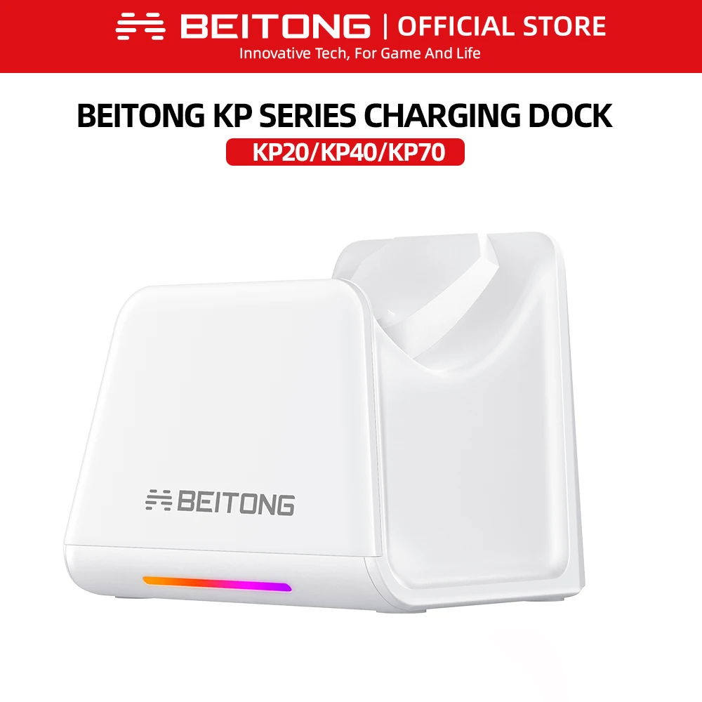 

BEITONG Controller Charging Dock for KP20/40/KP70, Gamepad Charging Station with LED Indicator, 2.4GHz Dongle Storage