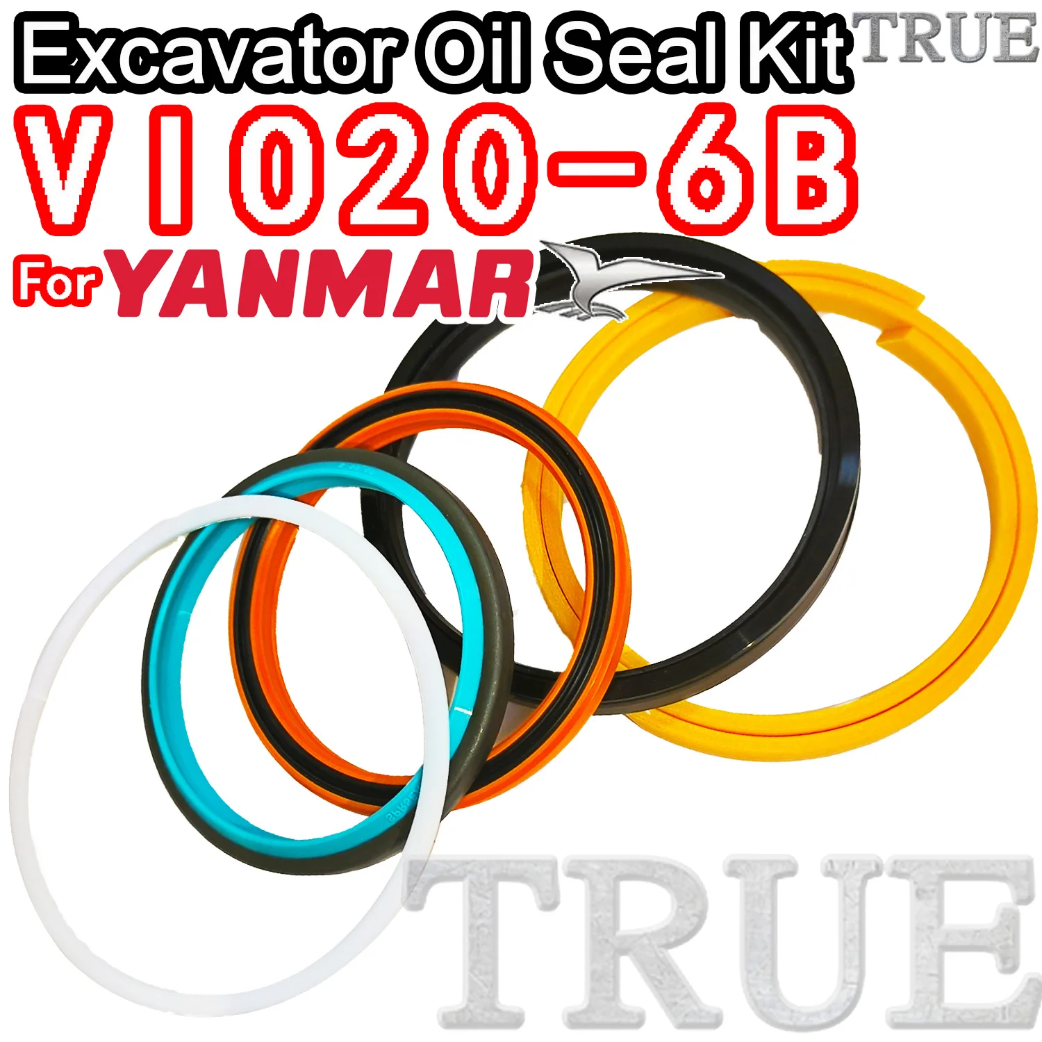 

For VIO20-6B Yanmar Oil Seal Excavator Repair Kit VIO20 6B Rebuild Parts MOTOR Piston Rod Shaft Replacement Dust Bushing FKM