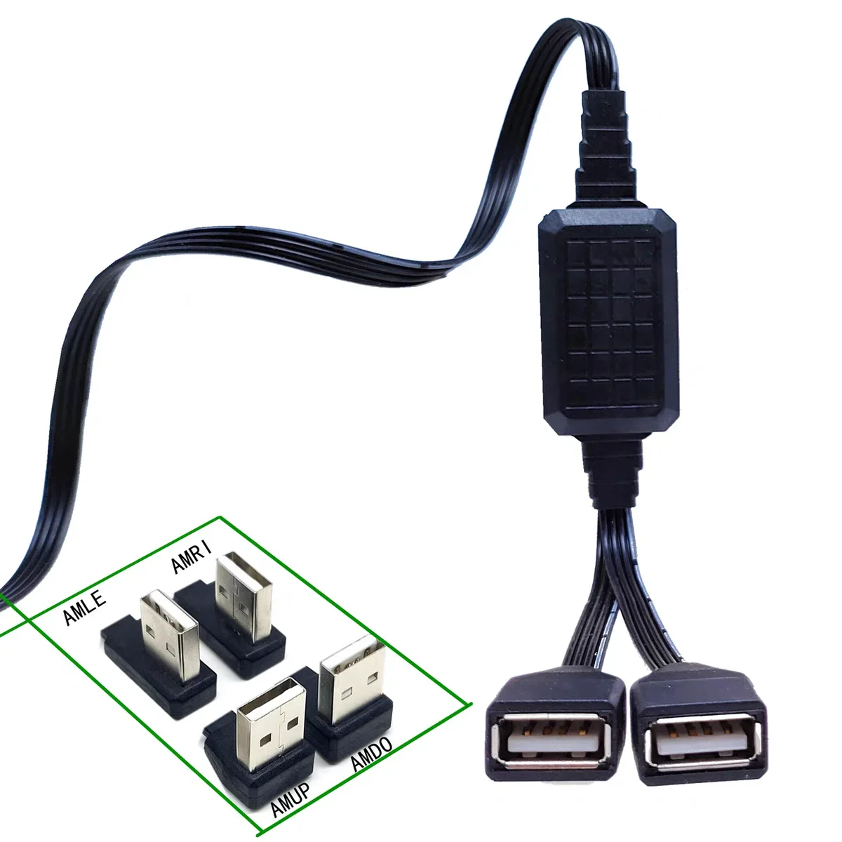 0.2M 0.3M 0.4M onboard computer USB extender for one to two vehicle navigation charging data cable splitter USB 1 to 2 bus 0.6M