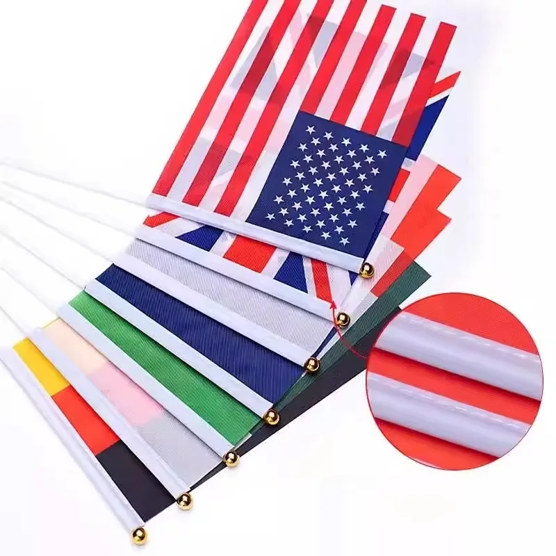 KAFNIK, 5 Stück Flaggen 14 * 21cm Handwinkelflaggen Kirgisistan Handflagge – Detail 3
