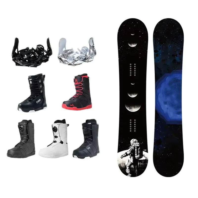 New Winter Eco-Friendly Ski Board for Adult Male Female Beginner Single Board Set with Customizable Logo Poplar Wood Core