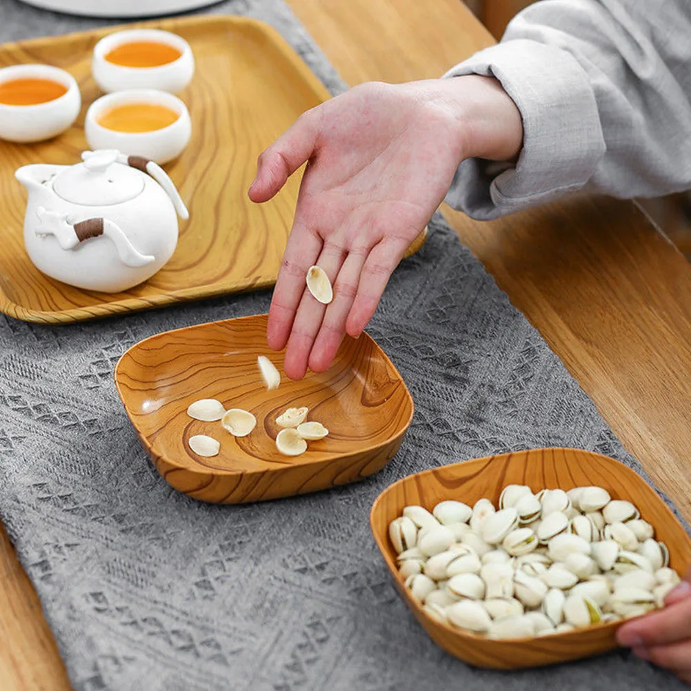 

8pcs Food Plate Pp Material Household Serving Dish Smooth Surface Multifunctional Desktop Serving Plate For Home