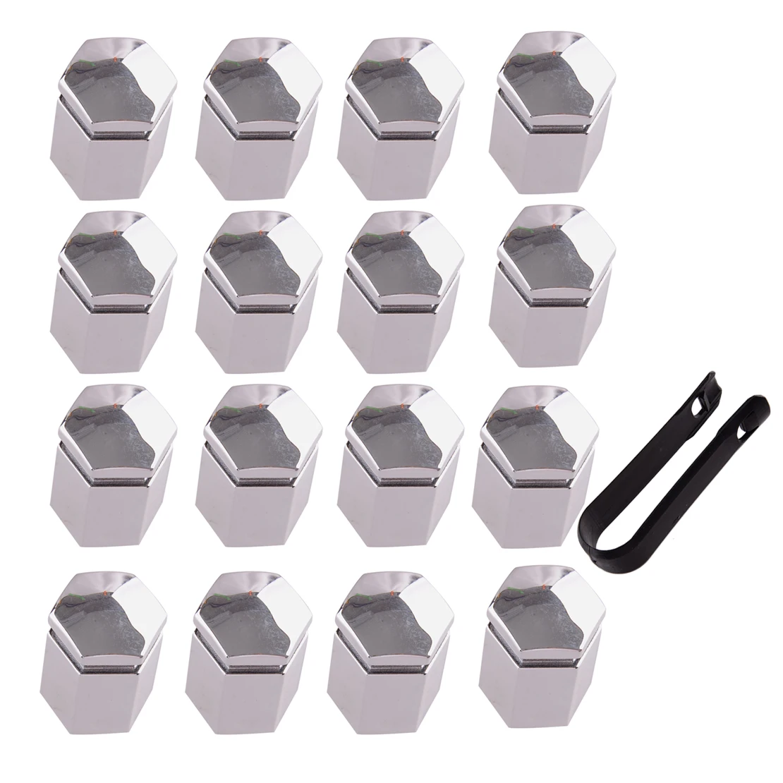 20Pcs/set 17mm Wheel Nut Bolts Covers Caps Fit For Vauxhall Opel Silver Plastic view 2