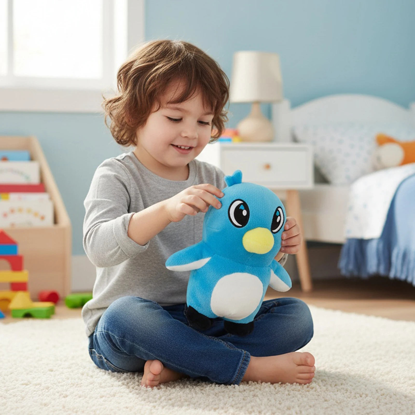 Jouet pingouin en peluche de 25cm, 2-1 pièces, poupée de jeu de dessins animés, figurine d'animal en peluche mignon pour enfants, cadeaux d'anniversaire et de noël