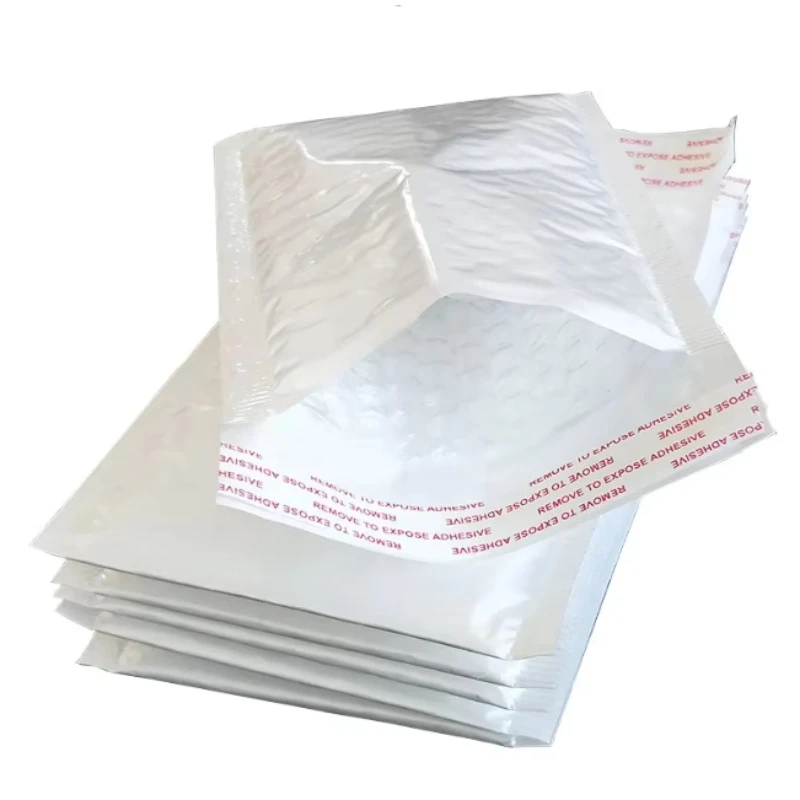 10/20pcs Composite Pearlescent Film Bubble Bag White Garment Packaging Express Bag Thickened Envelope Foam Waterproof Bubble Bag