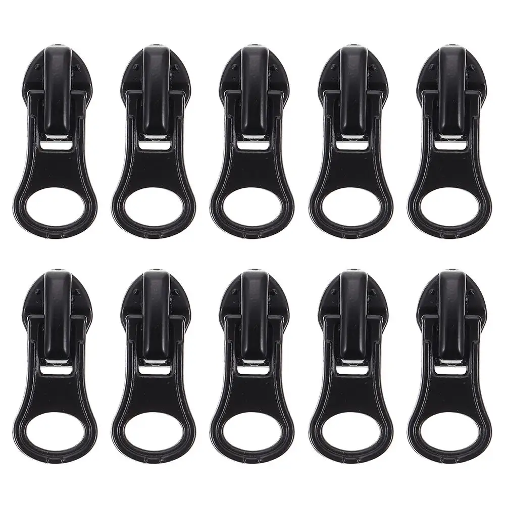 

Zipper Pullers Accessories 100Pcs Zinc Alloy Black Color Durable Replacement for Bags Clothes Suitcases Travel Gymwear