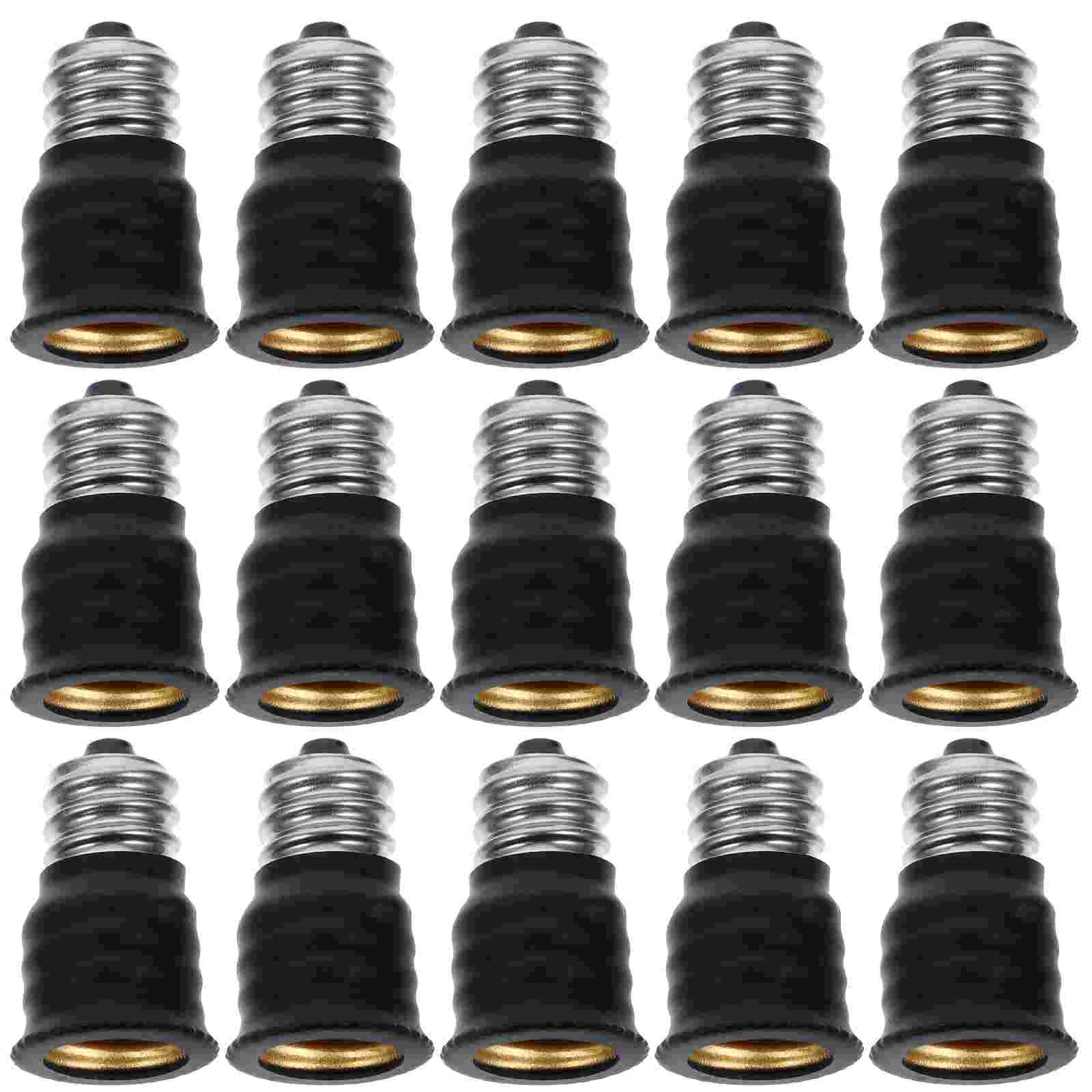 15 Pcs E12 Conversion Lamp Head Specific Model Light Bulb Adapter Socket Chandelier High Thread Matching Converter Abs Holder