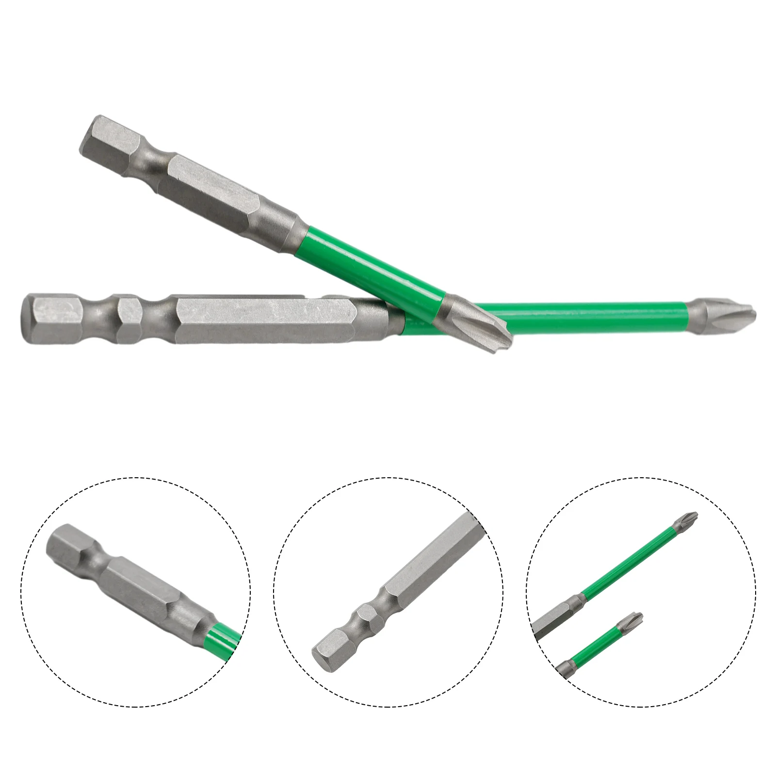 1/2pcs 65mm 110mm 150mm Magnetic Special Slotted Cross Screwdriver Bit Alloy Steel FPH2 Screw Driver Bit For Electrician Tools