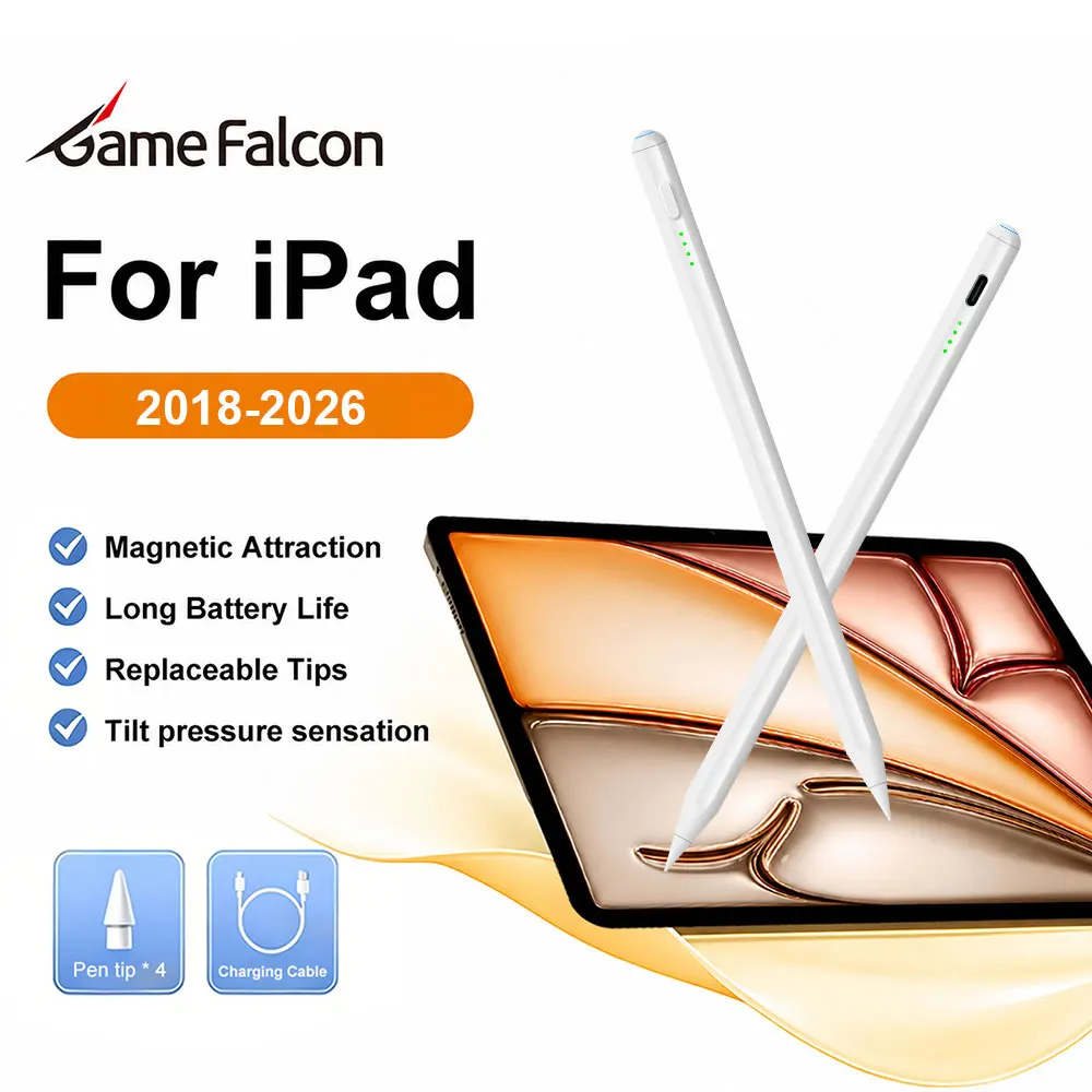 For Apple Pencil Stylus For iPad A16 11th 10th 10.9 Generation Air 11 M3 2026 Air 13 Pro 12.9 M4 M5 Pens Mini 7 6 10.2 Touch Pen