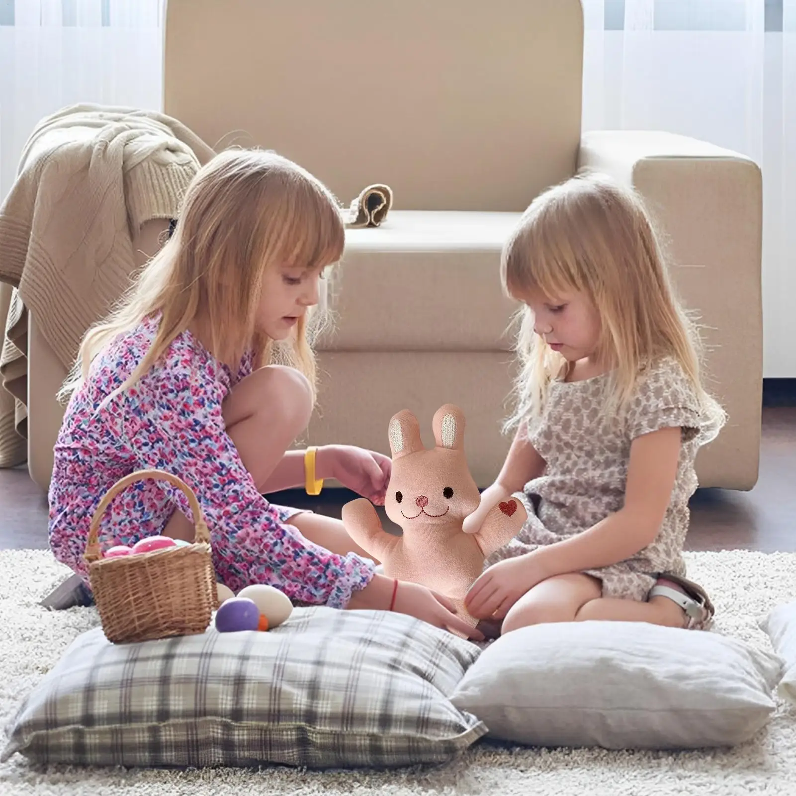 Bunny Stuffed Animal Soothing Stuffed Animal Soother Doll Washable Calming Security For Baby Birthday Nursery Toddler Girls