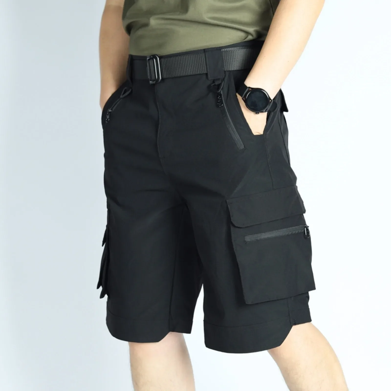 Men Cargo Shorts Outdoor Casual Multi-Functional Cycling Hiking Fishing Anti resistance Multi-Pocket Training Pants