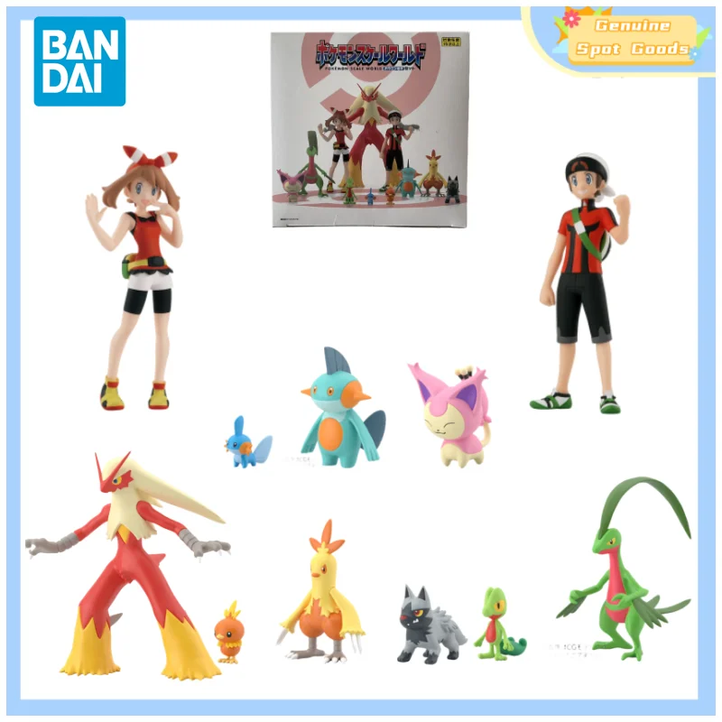 

Genuine Bandai POKEMON Scale World Hoenn Region Haruka Yuuki Eneco Anime Action Figures Shokugan Model Figure Toys Gift for Kids