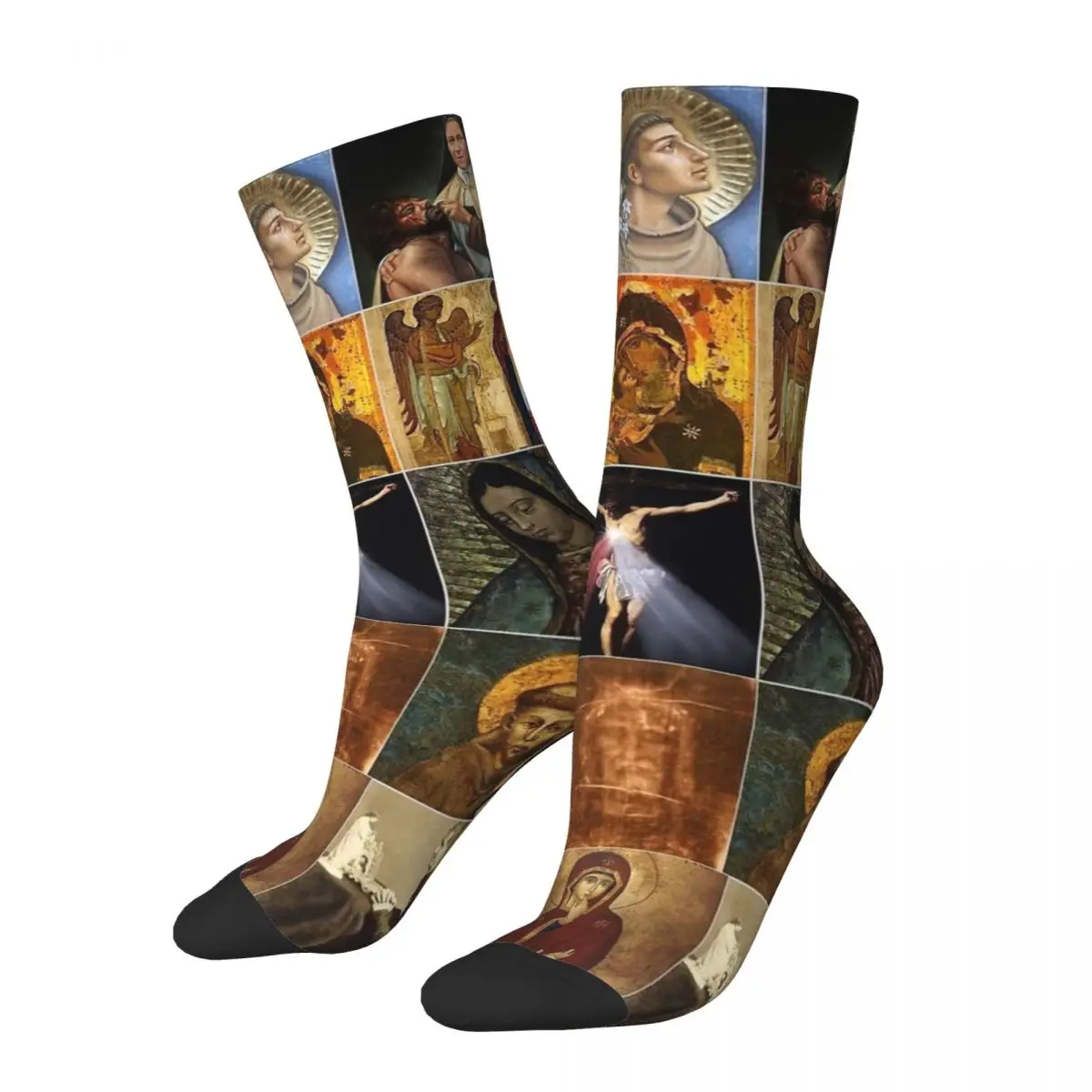 Men Socks Saints Jesus Mary I Trust In You Stockings Autumn Modern High Quality Socks Graphic Outdoor Anti Bacterial Socks