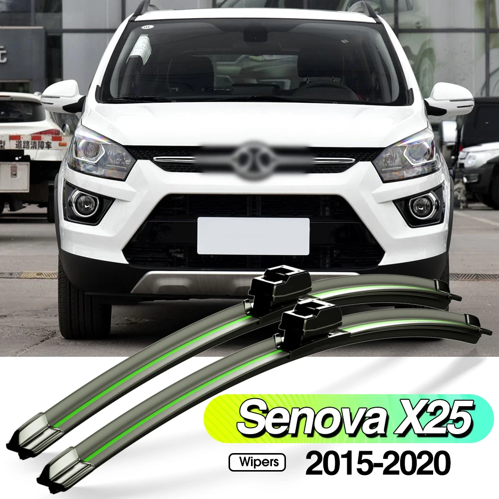 

For BAIC Senova X25 2015-2020 2pcs Front Windshield Wiper Blades Windscreen Window Accessories 2016 2017 2018 2019