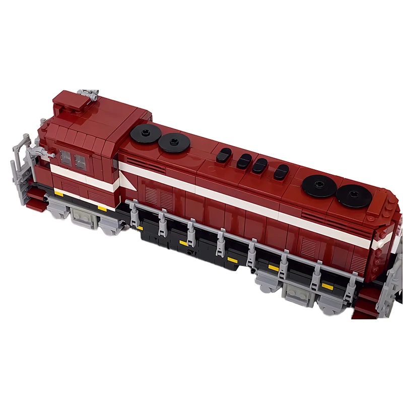 MOC Railway Freight Train Santa Fe CF7 Diesel Electric Locomotive With Power Motor Building Blocks Model Kid's Bricks Toys Gifts