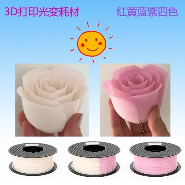 

FDM 3D Printer Filament PLA 1.75mm UV Sun Color Changing Material Photosensitive Photosensitive Material Wire