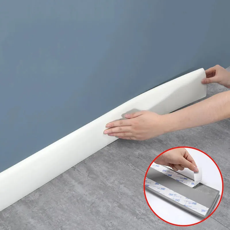 1M Self adhesive Skirting Line 3D Wall Sticker Thickened Anti-collision Decoration Strips Bedroom Living Room Kid's Corner Line