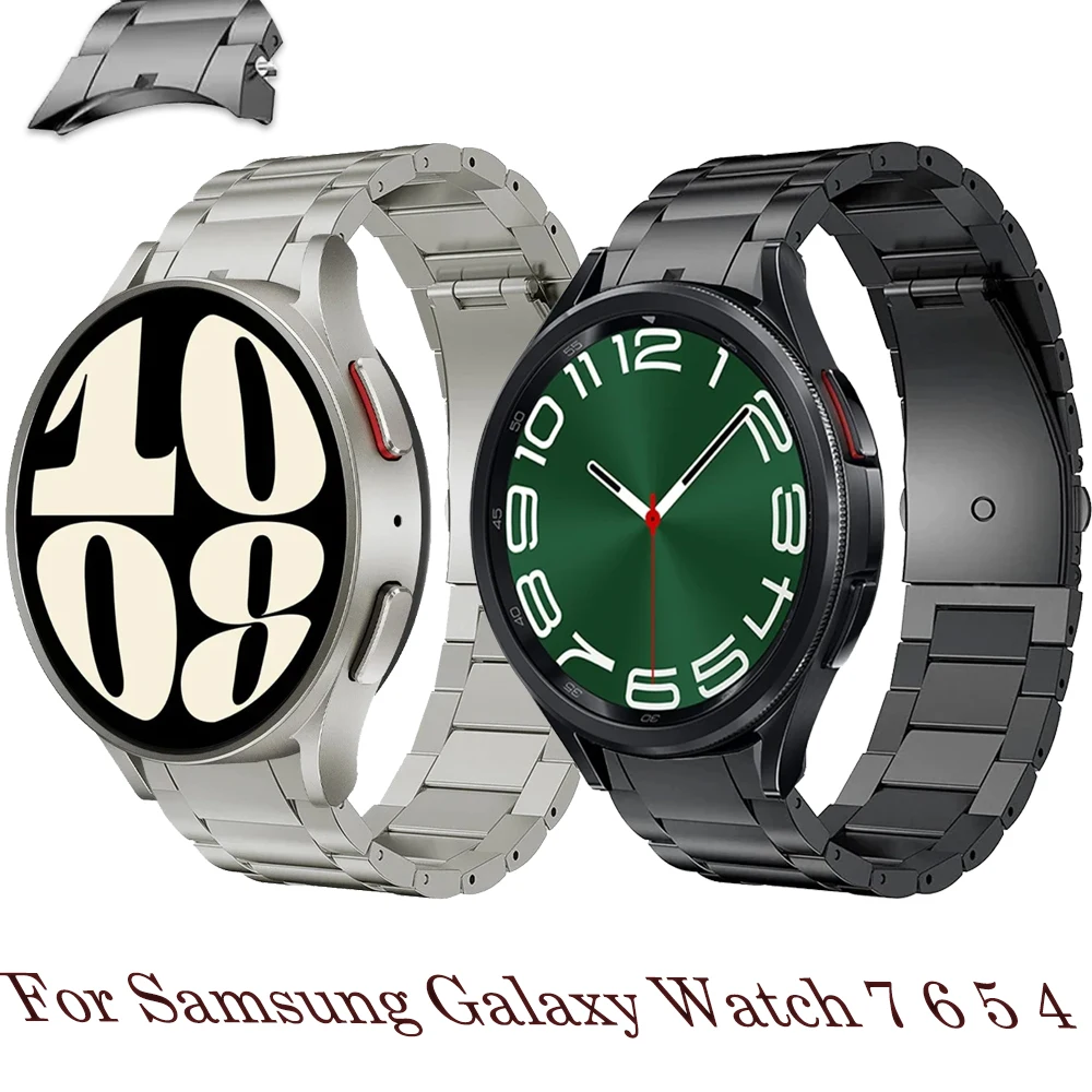 Titan-Metallarmband für Samsung Galaxy Watch 6 4 Classic 47mm 46mm 43mm 42mm Nahtloses Armband für Watch 7 6 5 4 44mm 40mm