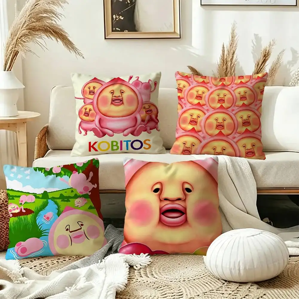 Cartoon K-Kobito Zukan Cushion Cover Inches Farmhouse Decor Home Throw Pillow Covers for Couch Decorations