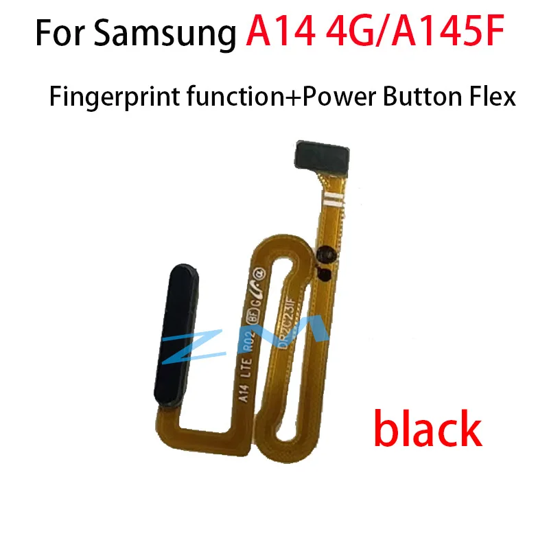 For Samsung Galaxy A14 4G Fingerprint Finger Print Touch ID Sensor Home Button Flex Cable Power Volume Flex A146B A145P