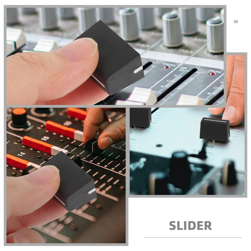 

10Pcs Professional Mixer Fader Knob Caps 4mm Inner Hole Easy Control Sturdy Construction Slider Caps Mixer Slider Mat