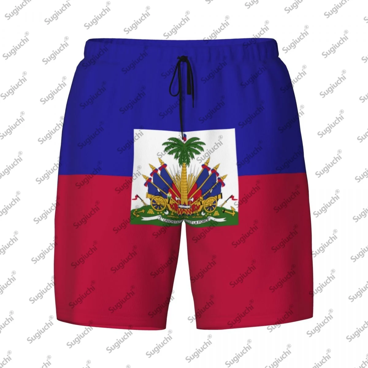 

2025 Флаг Гаити Топ с 3D принтом Мужские плавки Гавайский купальный пляж 2 в 1 Быстросохнущие летние шорты для плавания с карманами