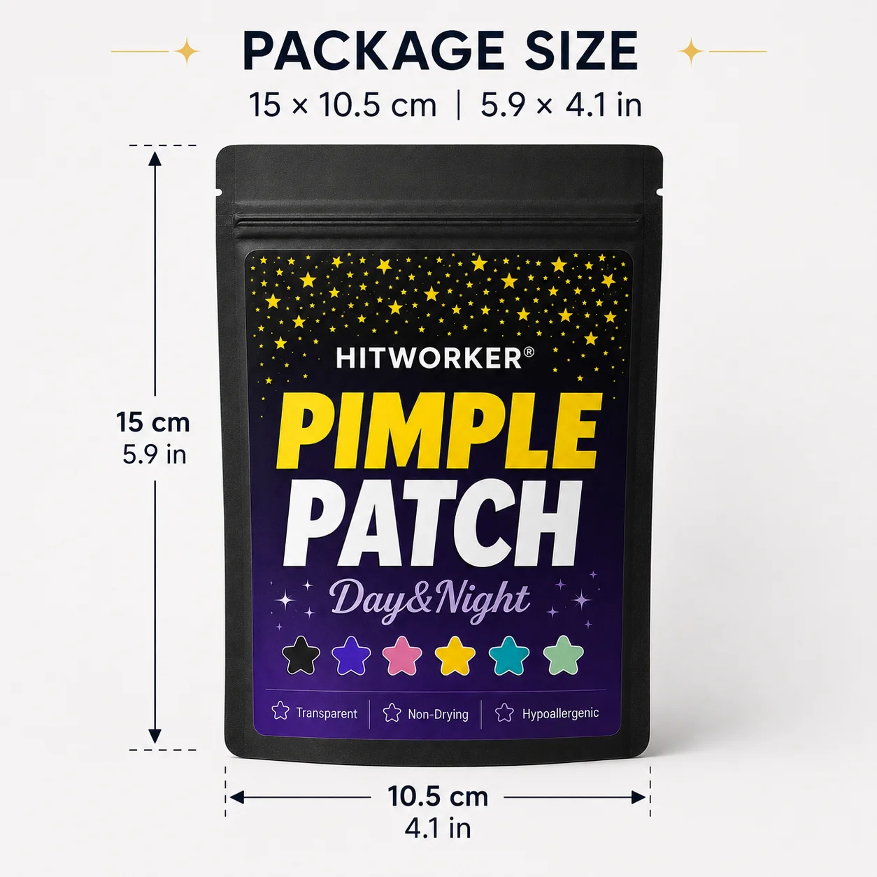 240PCS Pimple Cover Patches, Clear-Look Hydrocolloid Beauty Patches For Day And Night Use, Cute Star Patch Easy Peel Spot Cover