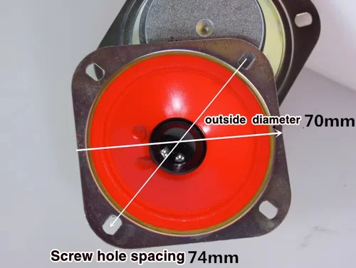 Imagen 2 del producto GHXAMP 2,75 pulgadas 70mm Tweeter cono de papel rojo fluido magnético claro estantería altavoz sistema de sonido 8ohm 50W 1 par