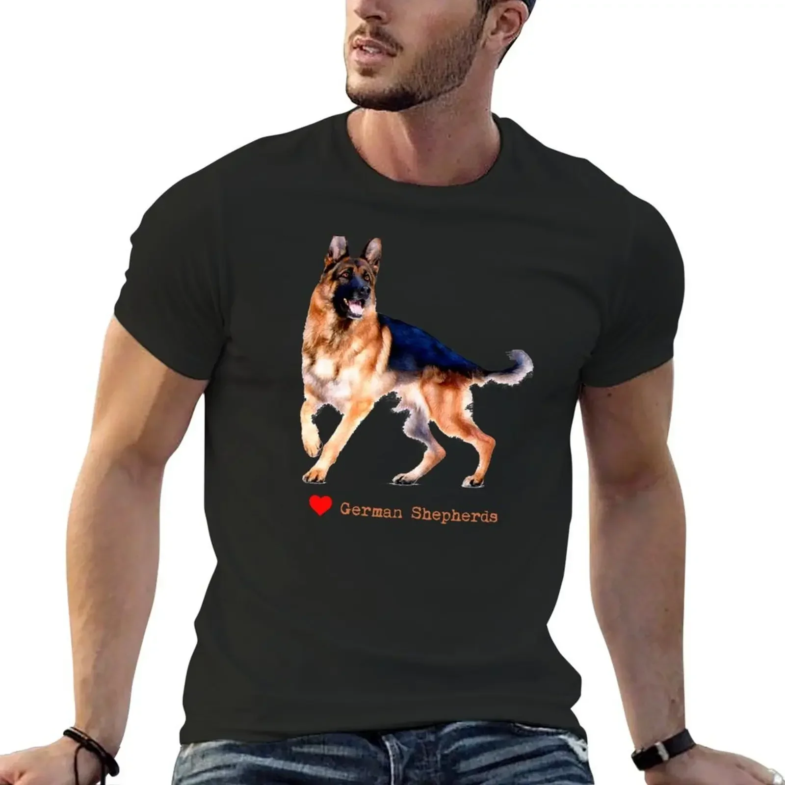 Love German Shepherds dog trainer lover t shirt T-Shirt quick-drying man t shirt sweat shirts, men