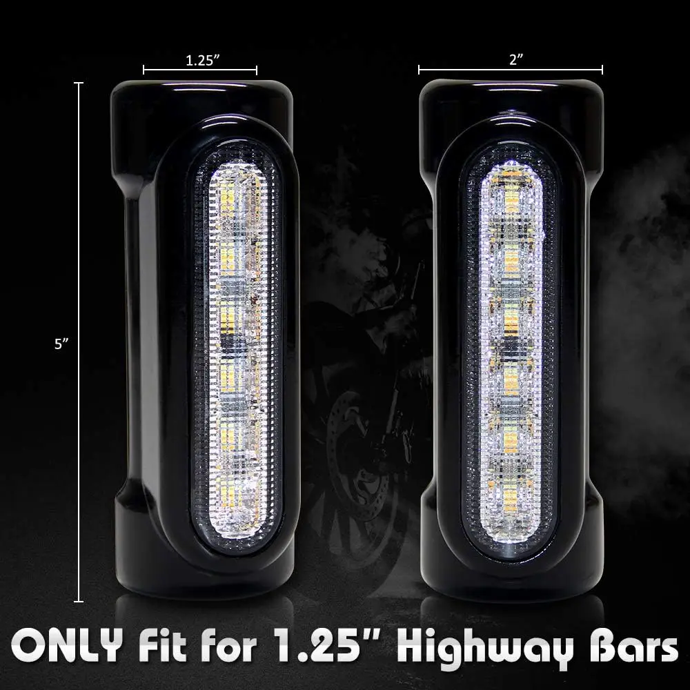 Motorcycle Highway Bar Lights Universal Fits 1-1/4\