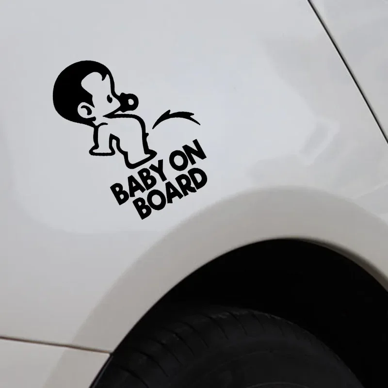 Funny Cartoon Baby on Board Popular Car Sticker PVC New Design Fashion Cool Style Waterproof Auto Decal Decor - view 3