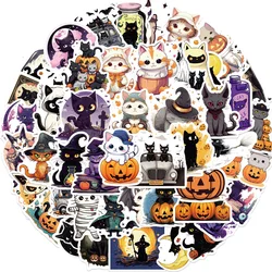 Halloween Cat Stickers for iPad, Scrapbook, Suitcase, Phone, Vintage Stationery Things, DIY Sticker, Craft Supplies, 50Pcs