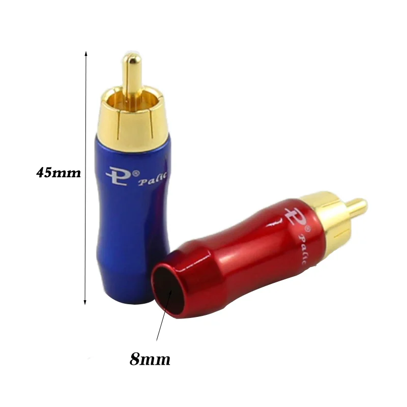 hifi 24K Pure Copper Gold-plated RCA Lotus Plug Connector for DIY HIFI Audio Speaker Calble Adapter