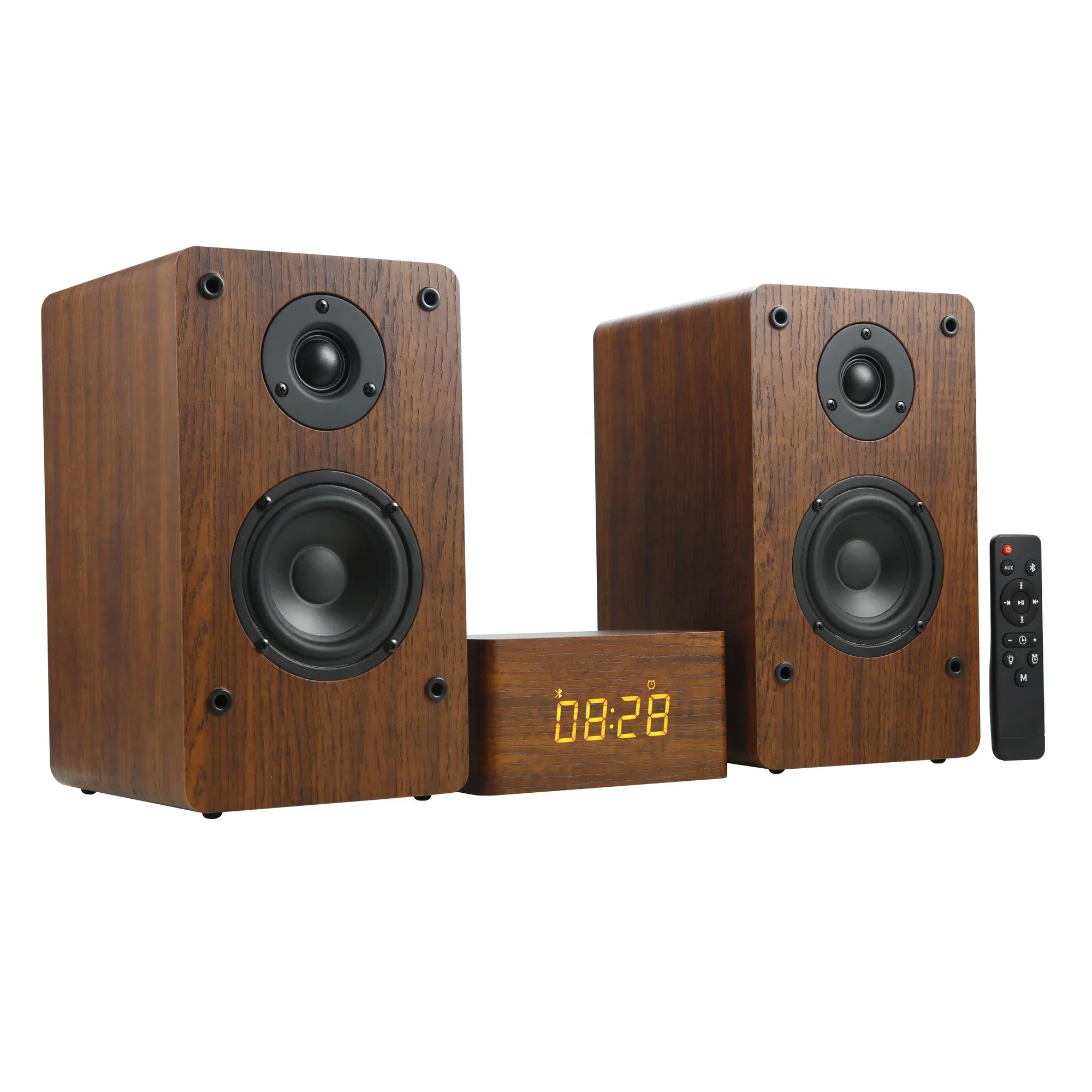 

Wooden 200W 6.5 Inch Two-Way bluetooth Speaker High Power HiFi Audio Speaker Surround Home Theater Speaker Sound