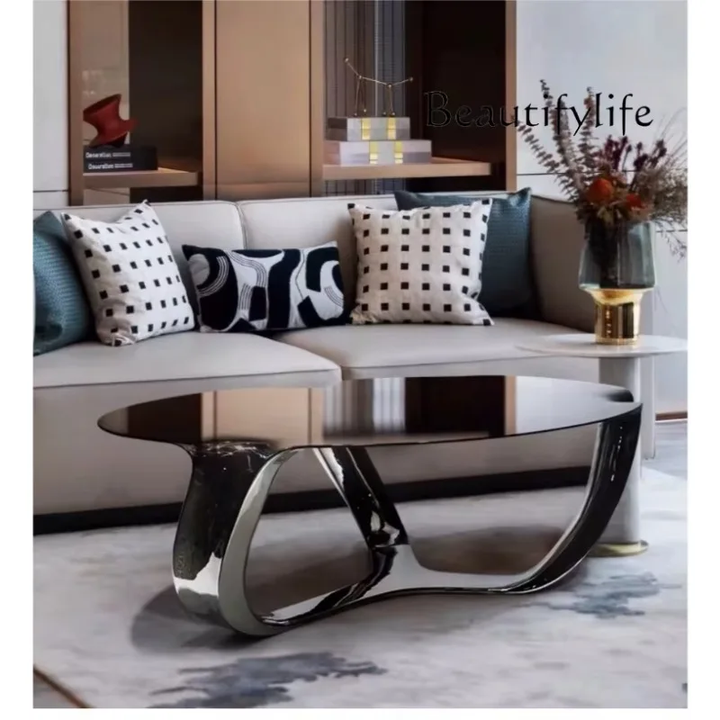 X Fiberglass Cloud Coffee Table Special-shaped Hollow Living Room Irregular Coffee Table