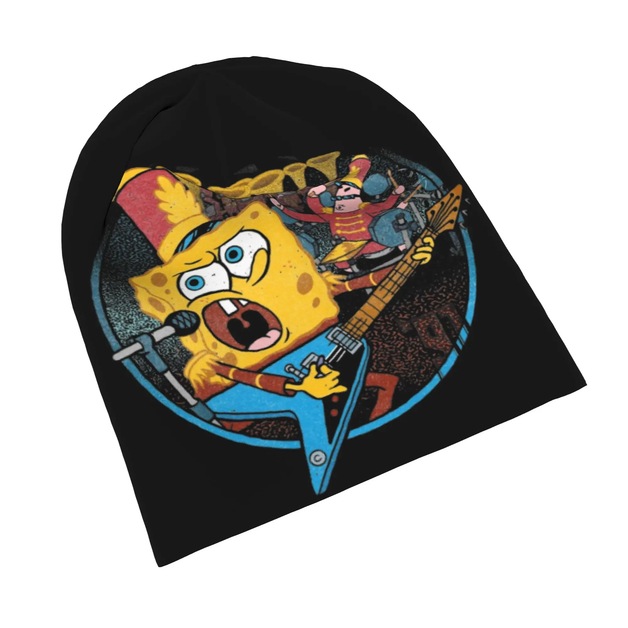 Spongebobed Cap  Hip Hop Men Women Street Skullies Beanies Hats Spring Warm Dual-use Bonnet Knitted Hat