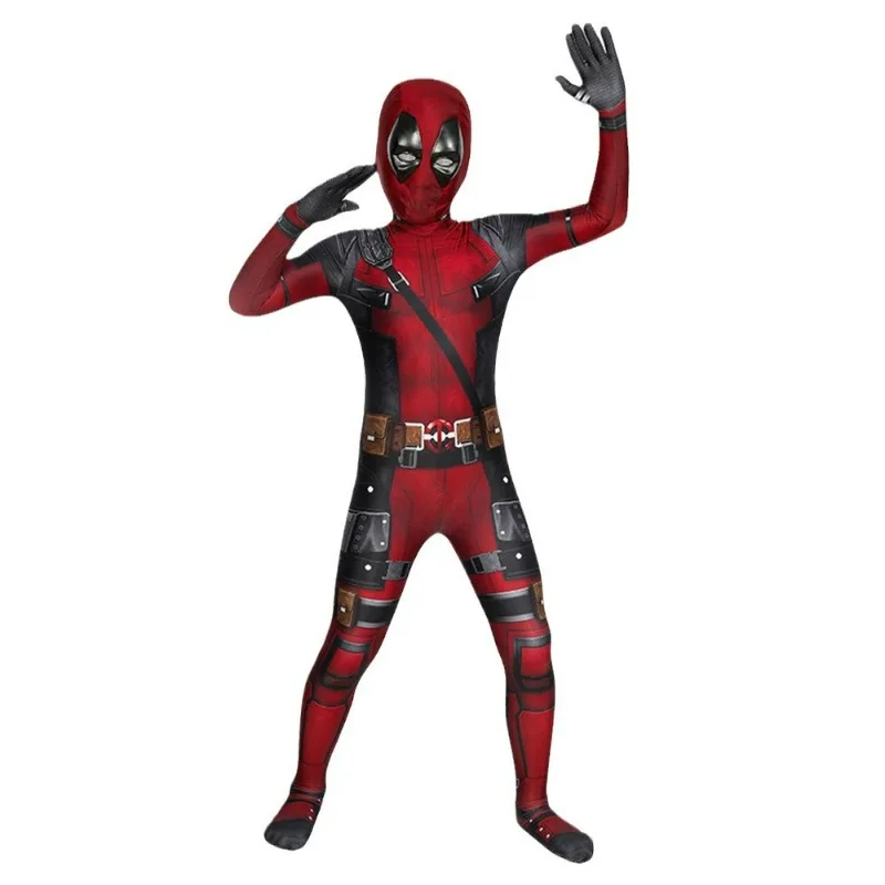 

Halloween Deadpool Costume Kids Adult Superhero Child Cosplay Costumes Jumpsuit Boys Girls Role Play Accessories Man Bodysuit