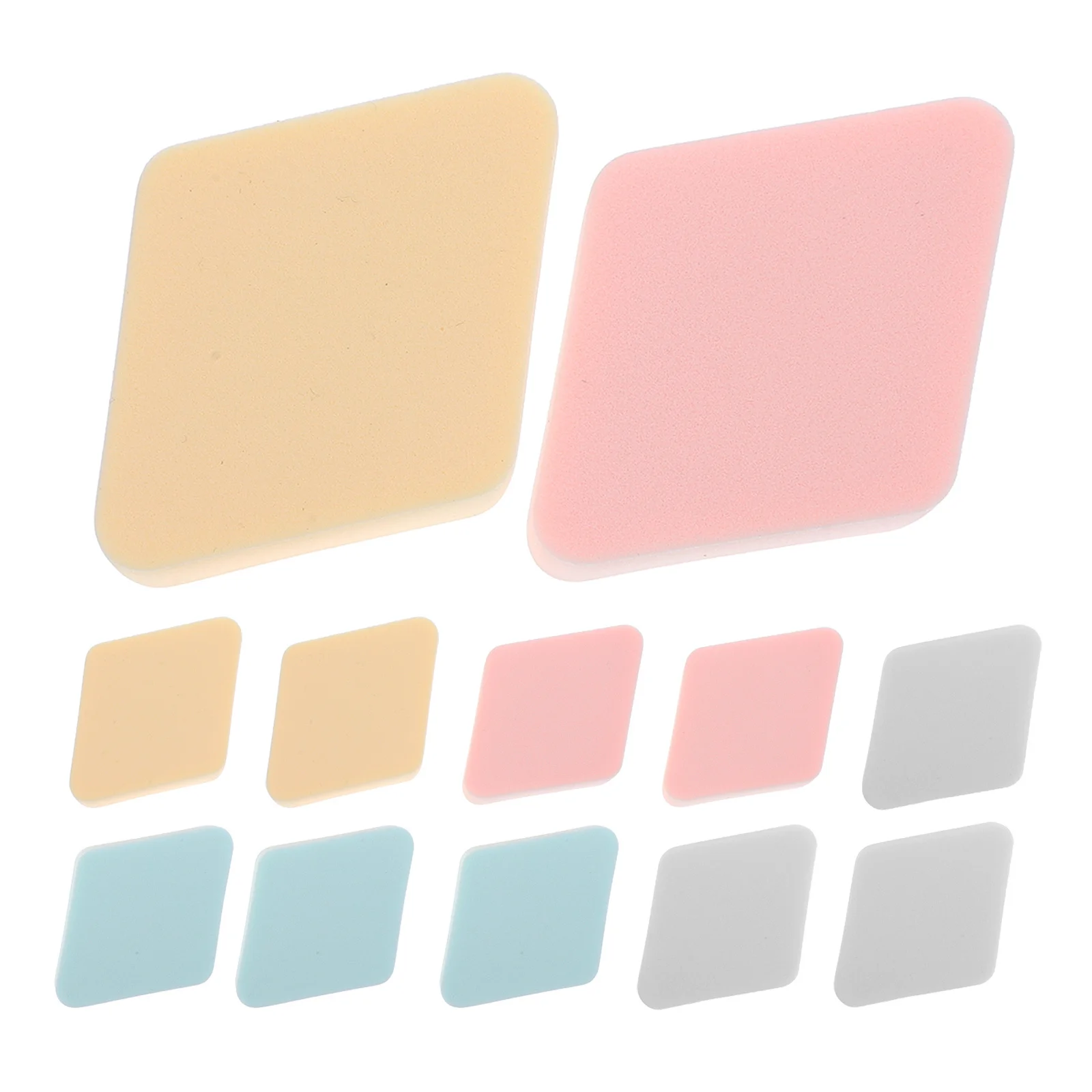 12 قطعة من وسادة مكياج الوجه المعينية أدوات نفخة البودرة خفيفة الوزن محمولة للمكياج وسادة مستحضرات التجميل المنتفخة