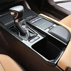 QHCP Carbon Fiber Pattern Interior Trim Kit For 18-22 Lexus ES Copilot Button Sticker Armrest Box Cover Lift Window Button Panel