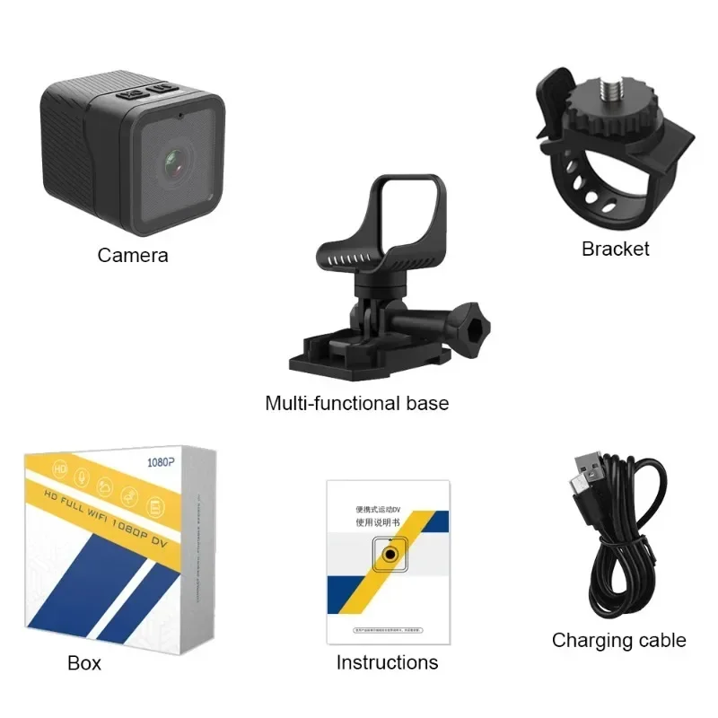 Z03 كاميرا صغيرة 1080P HD مع نقطة اتصال واي فاي كاميرا مقاومة للماء دراجة خارجية مسجل قيادة المحمولة الرياضة الصغيرة DV #6