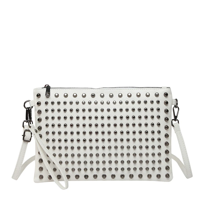 رائعة برشام تصميم بولي PU بلون سستة حقائب كتف حقائب نسائية عالية السعة للبيع 2025 حقائب كروسبودي عالية الجودة