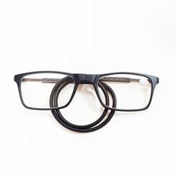 Nieuwe Magneet Hangende Hals Tr90 Leesbril Heren Dames Anti-Blauw Licht Draagbare Ultralichte Computerbril Rond Frame