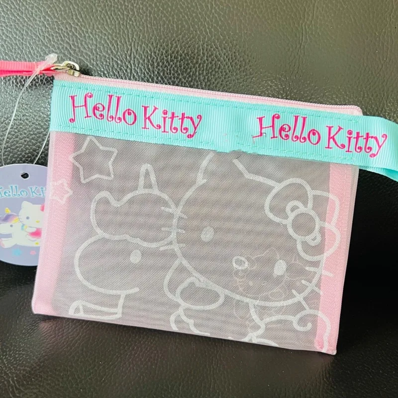 

Hello Kitty Anime Kawaii Sanrio Ins Fashion Kt Cat Pink Storage Bag Cute Kt Cat Cosmetic Bag Coin Purse Student Gifts for Girls