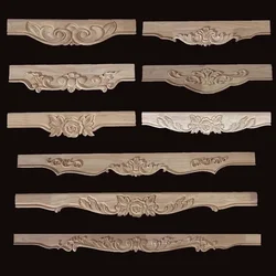 Carved Wooden Applique Furniture Onlays Cabinet Baffle with Exquisite Carved Pattern for Sideboard Decoration decoration home