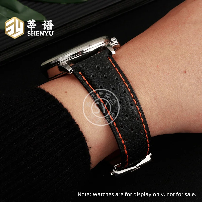 Shenyu accessori per orologi per TAG Heuer serie Monaco cinturino CAW211M 211P CAW211R 211T cinturino di ricambio cinturino in pelle