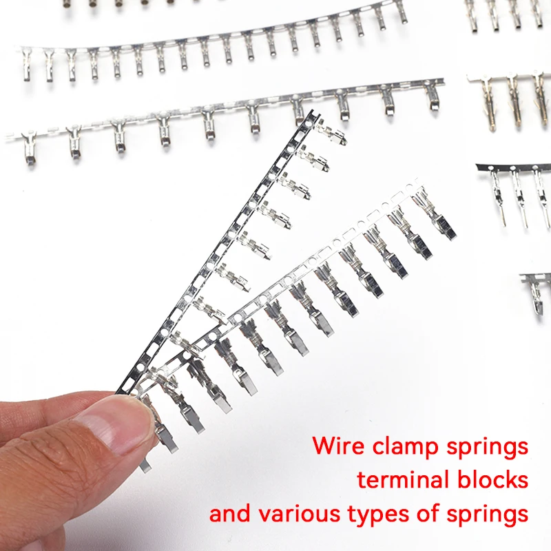 100pcs Line Pressing Terminal Reed Assorted Sizes XH2.54 PH2.0 CH3.96  Dupont SM ZH1.5 1.25 Strip Metal Needle for Electronics