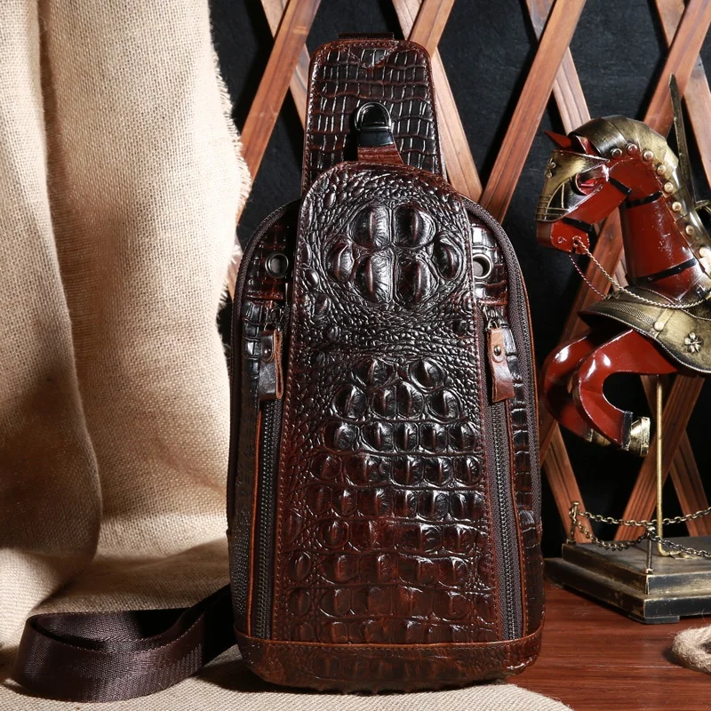 2026-new-men's-crocodile-pattern-top-layer-cowhide-leather-fashion-chest-bag-single-shoulder-bag-slant-cross-men's-bag
