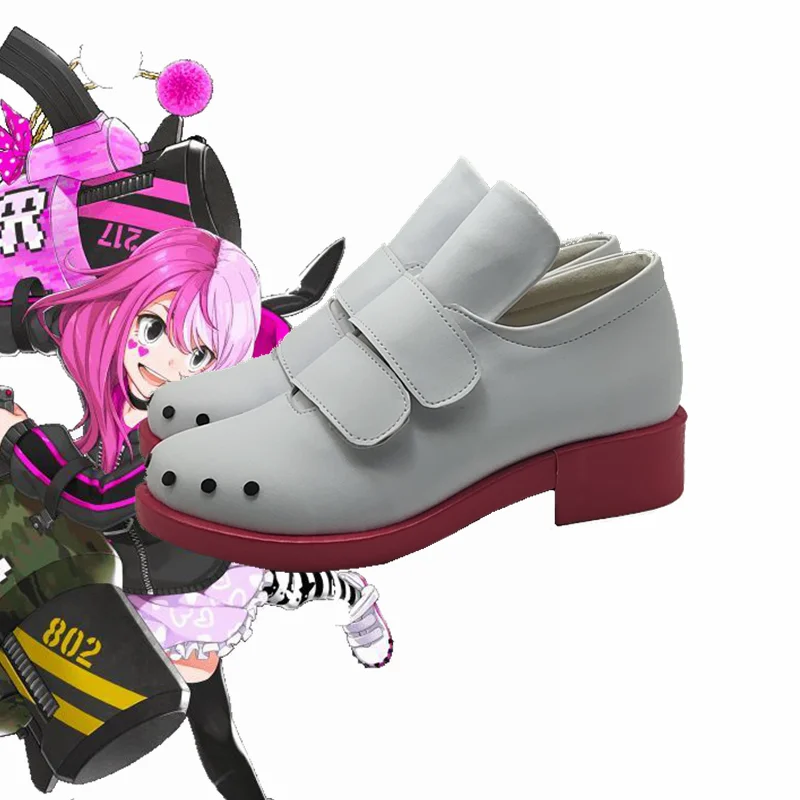 Anime COMbat Providence AnalysiS System Megumegu Cosplay Shoes White Short PU Leather Boots For Halloween Carnival