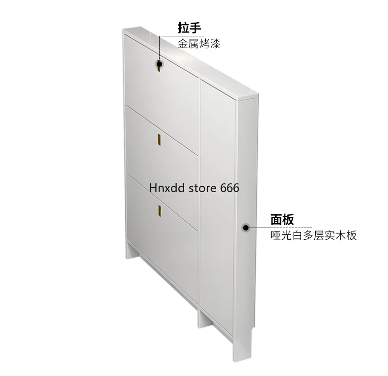 Ultra-thin shoe cabinet entry door tipping bucket extremely narrow small apartment