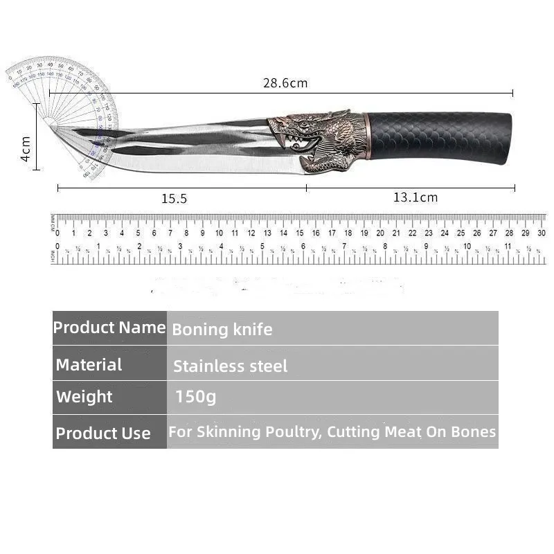 Stainless Steel Boning Knife Forged Kitchen Knife Meat Cleaver Butcher Knife Plastic Handle Utility Knives Cooking Tools